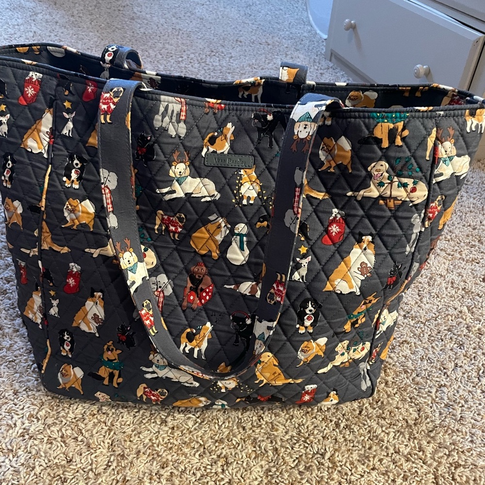 Vera Bradley Holiday Dog Essential Tote